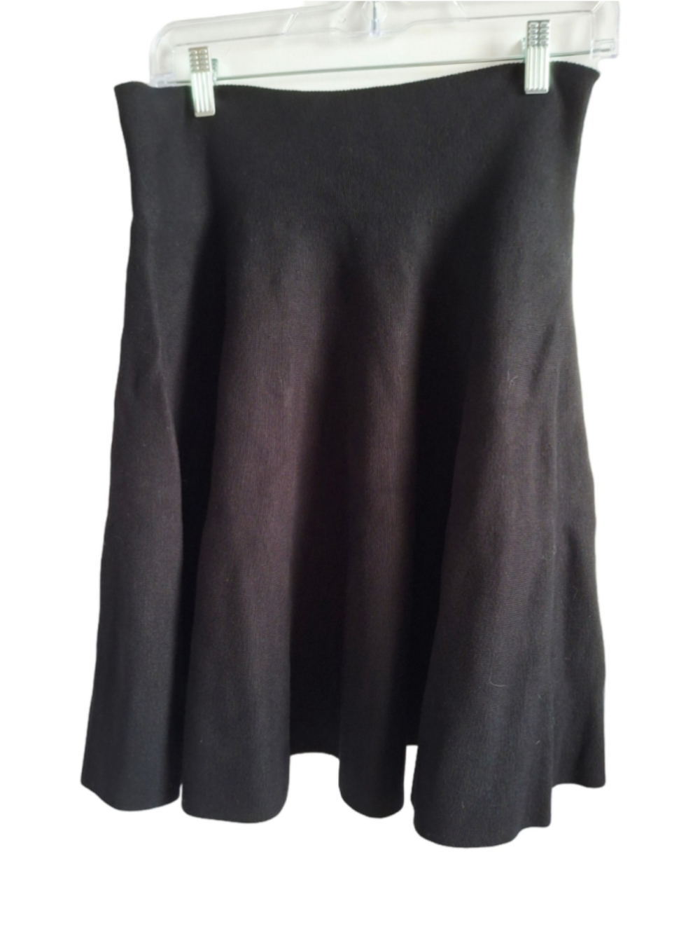 212 New York Black Skater very heavy wool blend mini Skirt Boardroom.chic sz 44